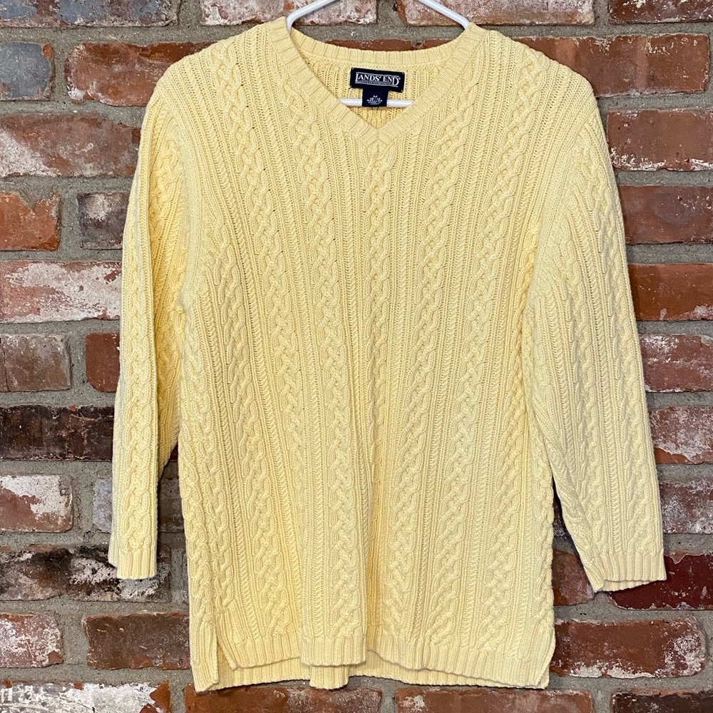 Lands’ End yellow sweater